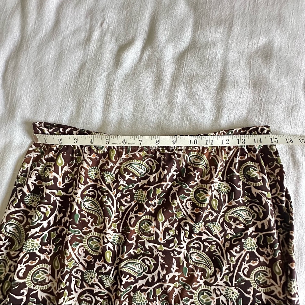 Vtg Hypnotized Ruffle Hem Paisley Midi Skirt Womens M Forest Fairy Whimsigoth - Picture 6 of 8